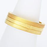 Stack ring ~ Flat Satin Gold Vermeil