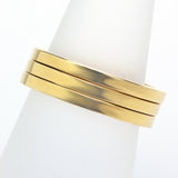 Stack ring ~ Flat Shiny Gold Vermeil