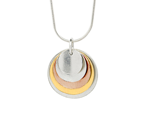 Pendant–18ct Gold: White, Rose & Yellow