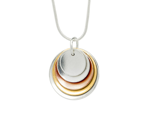 Pendant–18ct Gold: White, Rose & Yellow