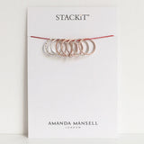 Stack Ring ~ Ruby Silver