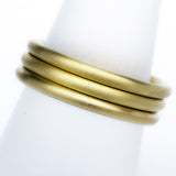 Stack ring ~ Halo Satin Gold Vermeil