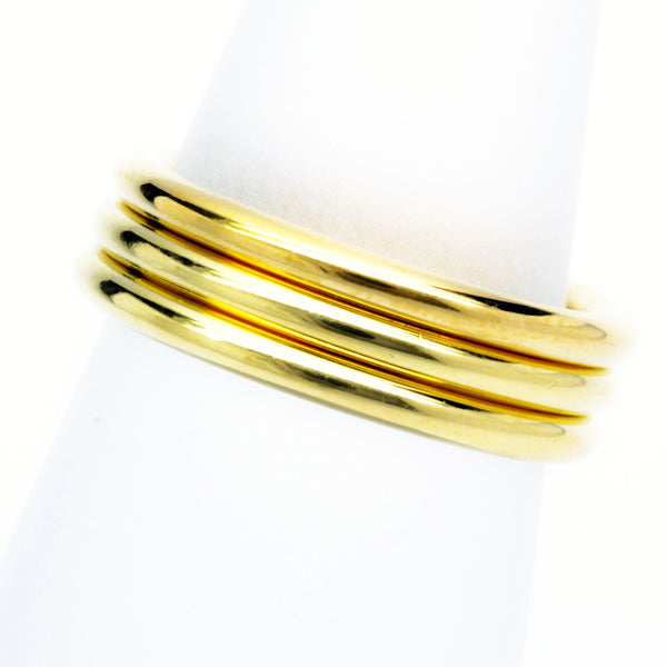 Stack ring ~ Halo Shiny Gold Vermeil