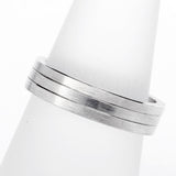 Stack ring ~ Skinny Satin Silver