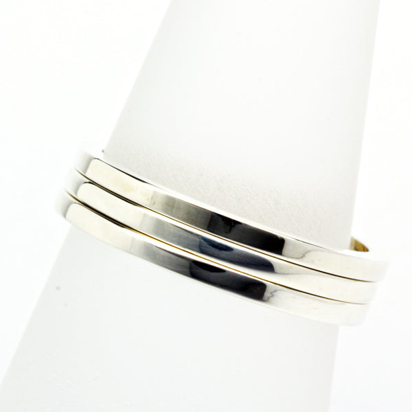 Stack ring ~ Skinny Shiny Silver